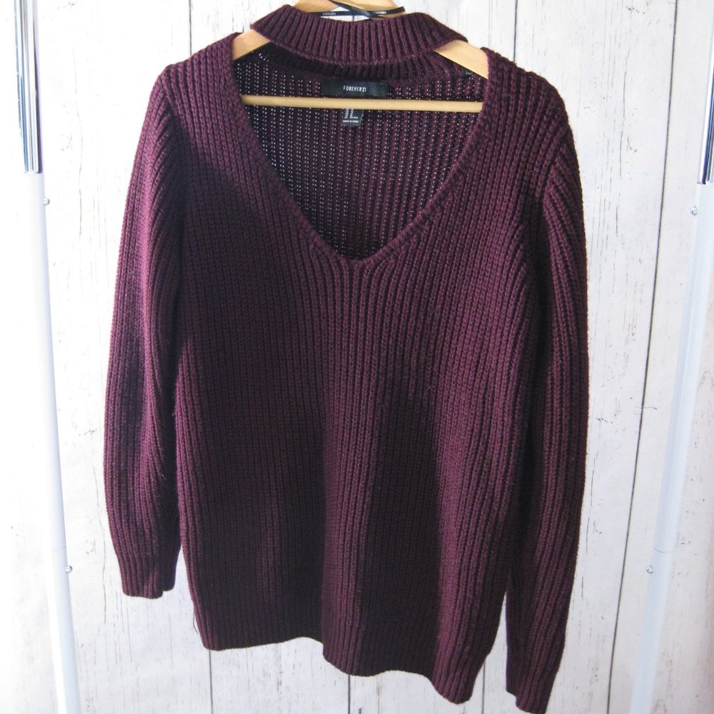 Forever 21 Knit Sweater with Choker